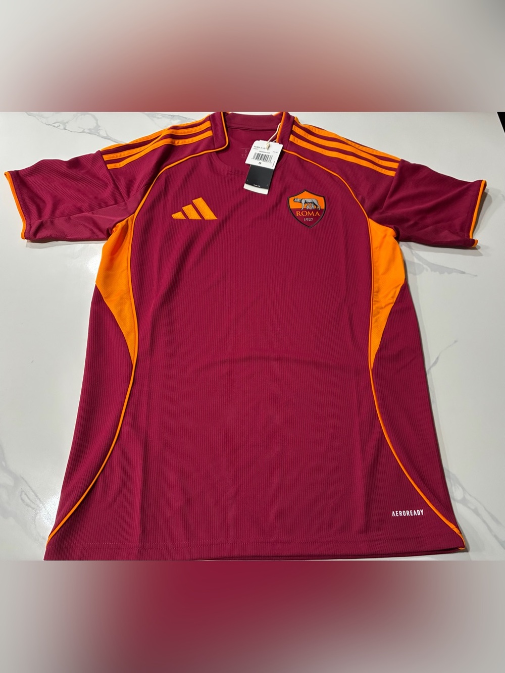 AS Roma Adidas Men’s Football / Soccer Jersey (Small) Retails For $90